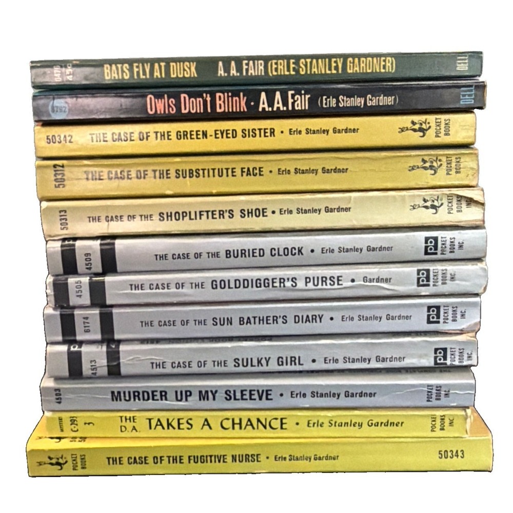 12 Erle Stanley Gardner VTG paperbacks 1940s 50s Pocket Books Perry Mason Crime